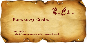 Muraközy Csaba névjegykártya